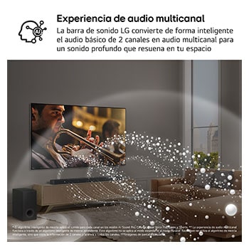 LG Barra de sonido para TV - LG S90TY, Bluetooth, 570W, 5.1.3 Canales con Subwoofer, Dolby Atmos, DTS:X, IA Ready, Negro, S90TY